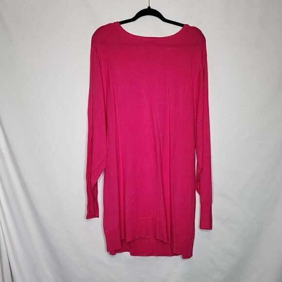 5X 28W Torrid Pink Pullover Fitted Sweater Chest Cutout Pinup Plussize Siren NW - Picture 5 of 7